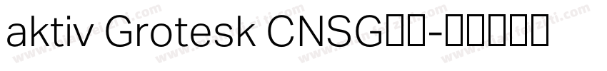 aktiv Grotesk CNSG字体字体转换